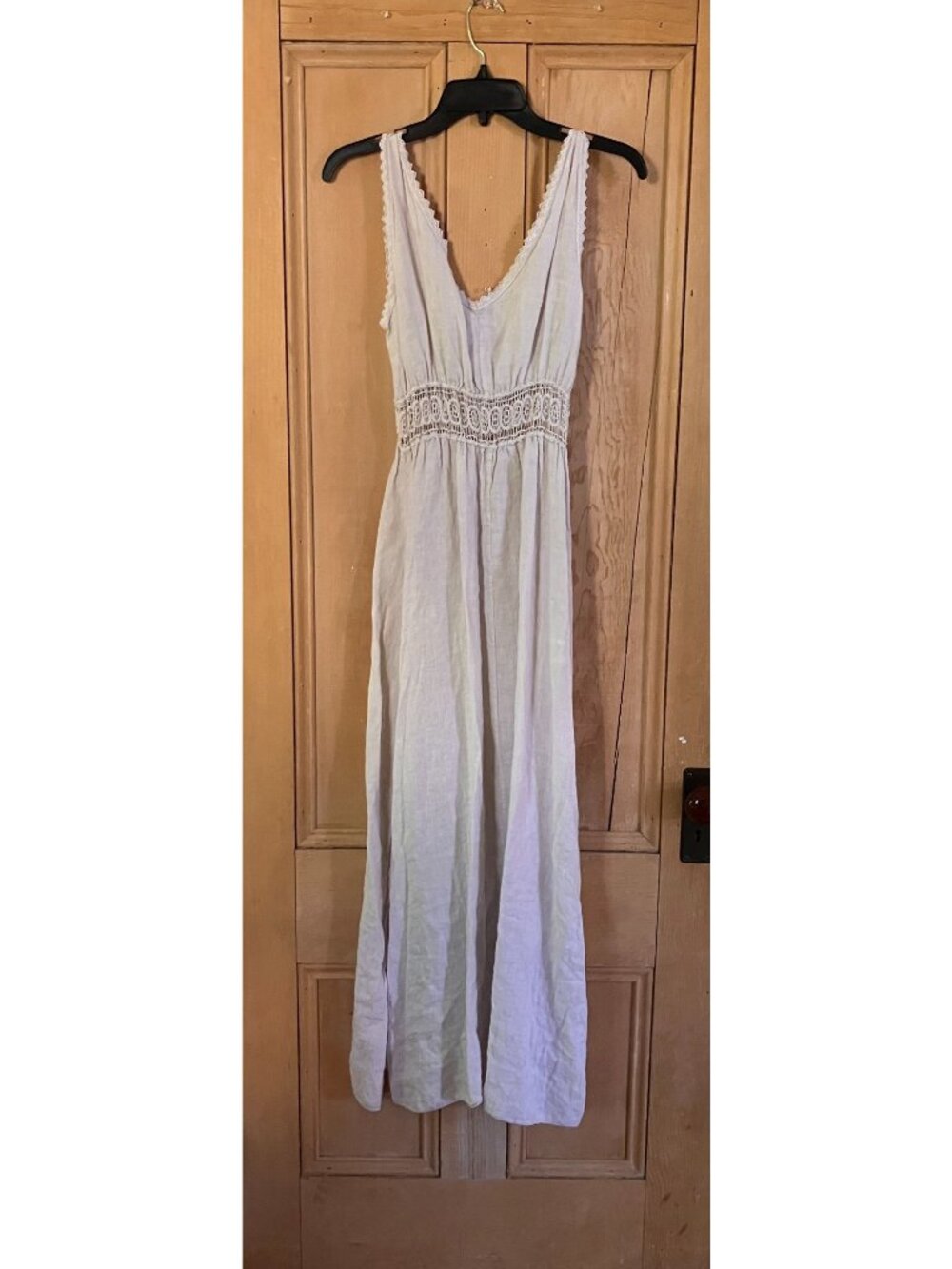 Terzo Millenio Womens 100% Linen Made In Italy Dress Medium White Ivory SP EXC - Picture 9 of 12